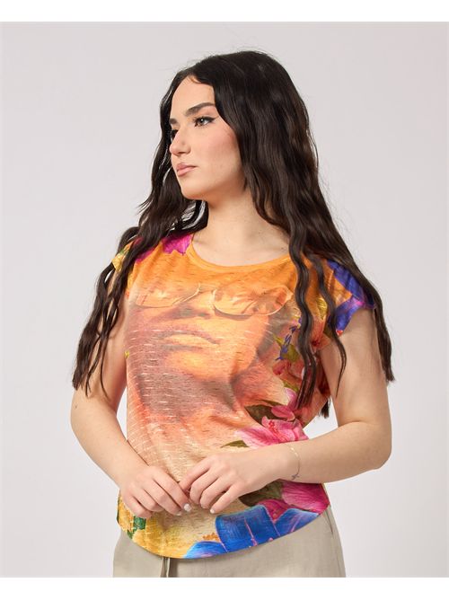 Yes Zee Women's T-shirt with sublimation print YES ZEE | T235-Y3012001